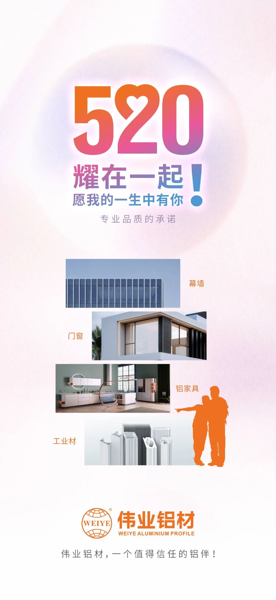 520 耀在一起！ 愿我的一生中有你 偉業鋁材，一個值得信賴的鋁伴